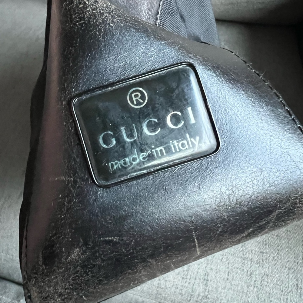 Gucci vintage nylons and leather black shoulder bag - Picture 9 of 16